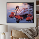 Majestic Pink Flamingo Waters - Flamingo Living Room Wall Art