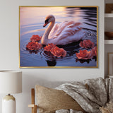 Majestic Pink Flamingo Waters - Flamingo Living Room Wall Art