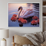 Majestic Pink Flamingo Waters - Flamingo Living Room Wall Art