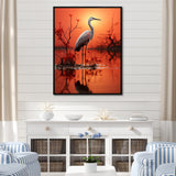 White Flamingo Elegance - Flamingo Bedroom Wall Art