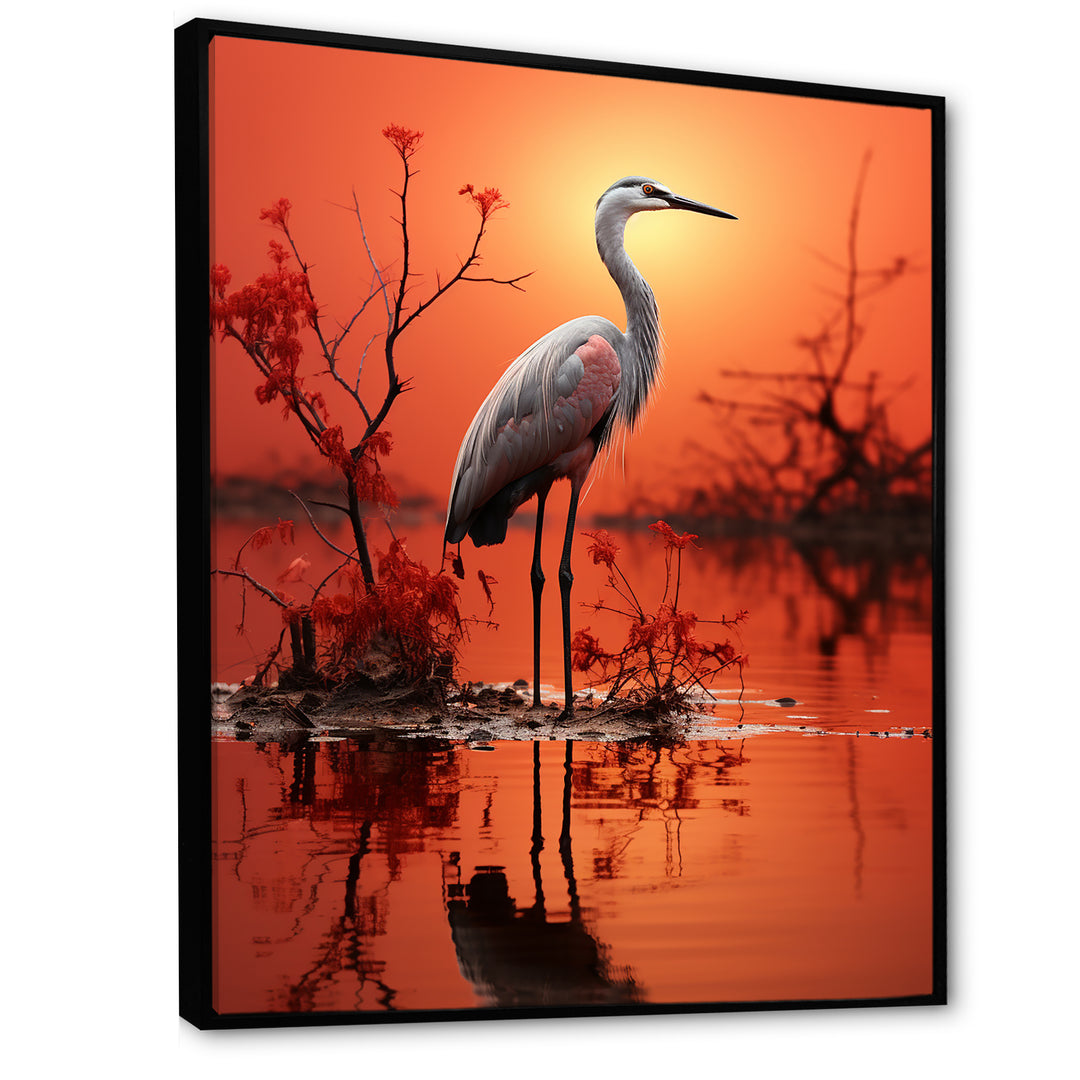 White Flamingo Elegance - Flamingo Bedroom Wall Art