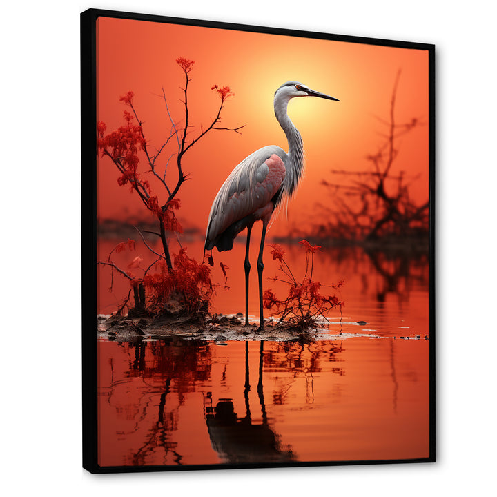 White Flamingo Elegance - Flamingo Bedroom Wall Art