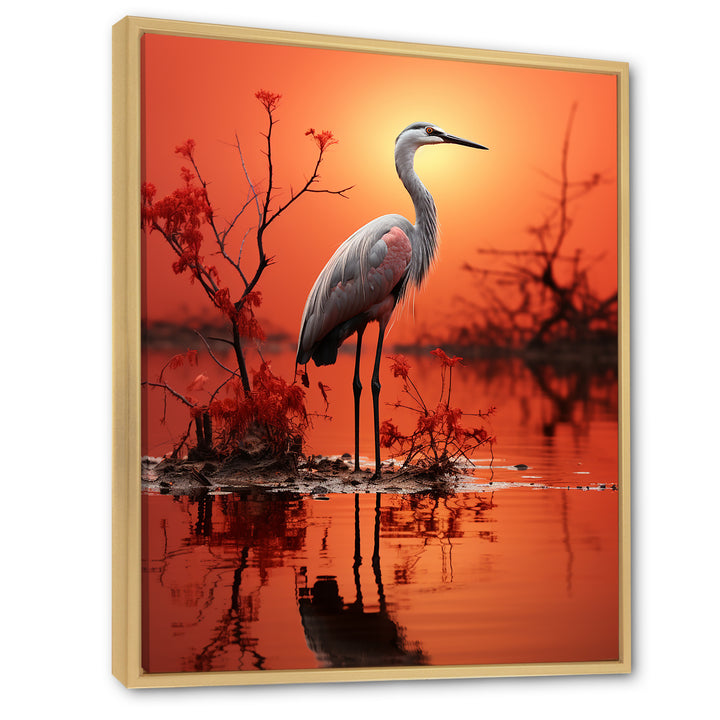 White Flamingo Elegance - Flamingo Bedroom Wall Art