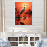 White Flamingo Elegance - Flamingo Bedroom Wall Art