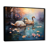 White Flamingo Twilight - Flamingo Canvas Wall Art