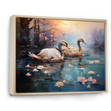 White Flamingo Twilight - Flamingo Canvas Wall Art