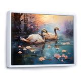 White Flamingo Twilight - Flamingo Canvas Wall Art