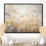 Dandelion Field Breeze - Floral Canvas Wall Art