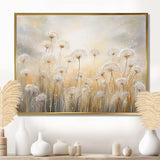 Dandelion Field Breeze - Floral Canvas Wall Art