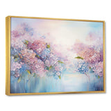 Blue And Pink Hydrangea Solitude In Nature - Floral Canvas Wall Art