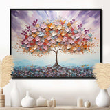 Multicolor Famous Tree Of Love - Floral Canvas Wall Art