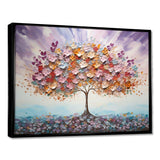 Multicolor Famous Tree Of Love - Floral Canvas Wall Art