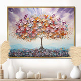 Multicolor Famous Tree Of Love - Floral Canvas Wall Art