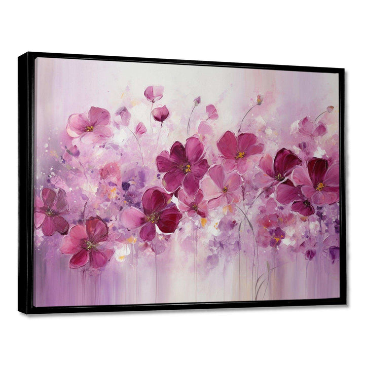 Fuschia Country Charm Flowers II - Floral Canvas Wall Art