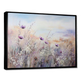 Minimal Purple Herbs Country Charm - Floral Canvas Wall Art