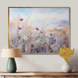 Minimal Purple Herbs Country Charm - Floral Canvas Wall Art