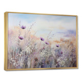 Minimal Purple Herbs Country Charm - Floral Canvas Wall Art