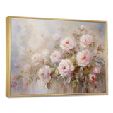 Pink Roses Farmhouse Charm - Floral Canvas Wall Art