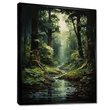 River Into Enchanted Woods I - Landscapes Canvas Wall Art