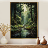 River Into Enchanted Woods I - Landscapes Canvas Wall Art