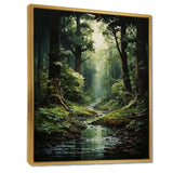 River Into Enchanted Woods I - Landscapes Canvas Wall Art