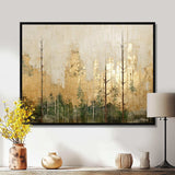 Minimalism Beige And Gold Forest I - Landscapes Canvas Wall Art