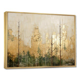 Minimalism Beige And Gold Forest I - Landscapes Canvas Wall Art