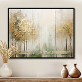 Minimalism Beige And Gold Forest II - Landscapes Canvas Wall Art