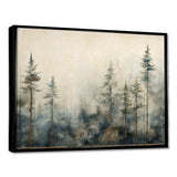 Minimalism Winter Pine Forest - Landscapes Canvas Wall Art