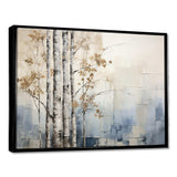 Blue And White Forest Winter Harmony - Landscapes Canvas Wall Art