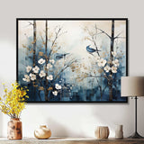 Blue And White Forest Winter Harmony I - Landscapes Canvas Wall Art