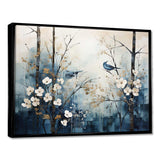 Blue And White Forest Winter Harmony I - Landscapes Canvas Wall Art