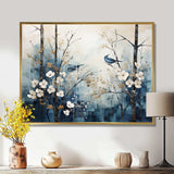 Blue And White Forest Winter Harmony I - Landscapes Canvas Wall Art