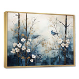 Blue And White Forest Winter Harmony I - Landscapes Canvas Wall Art