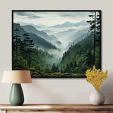 Mystic Wilderness Pine Forest In Canada III - Landscapes Canvas Wall Art