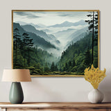 Mystic Wilderness Pine Forest In Canada III - Landscapes Canvas Wall Art