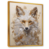 Minimalism Beige Fox Portait I - Animals Canvas Wall Art