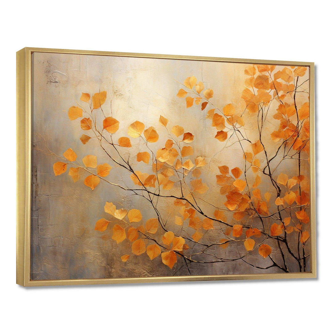 Golden Autumn Forest Harmony - Landscapes Canvas Wall Art