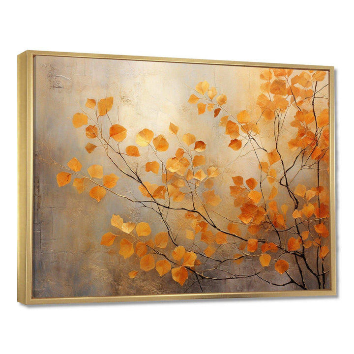 Golden Autumn Forest Harmony - Landscapes Canvas Wall Art
