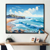 French Basque Beaches - Landscapes Canvas Wall Art