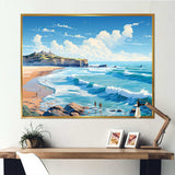 French Basque Beaches - Landscapes Canvas Wall Art