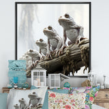 Minimalism Frog Family Harmony - Frog Wall Decor