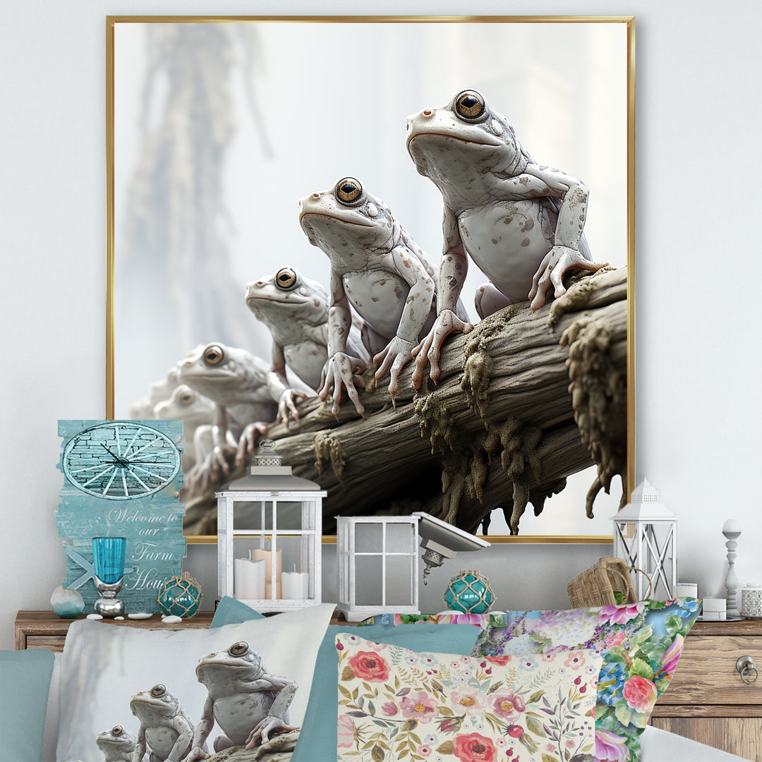 Minimalism Frog Family Harmony - Frog Wall Decor
