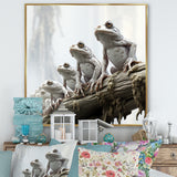 Minimalism Frog Family Harmony - Frog Wall Decor