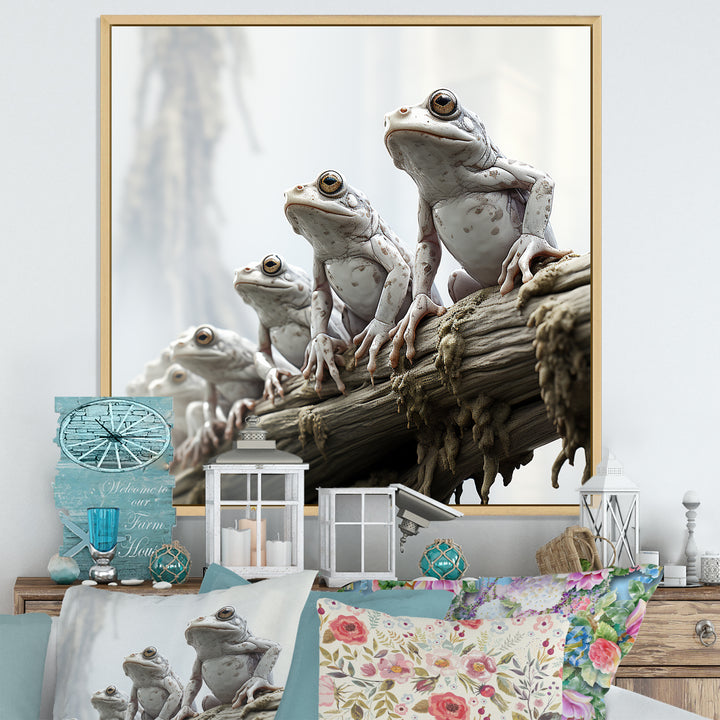 Minimalism Frog Family Harmony - Frog Wall Decor
