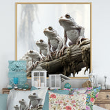 Minimalism Frog Family Harmony - Frog Wall Decor