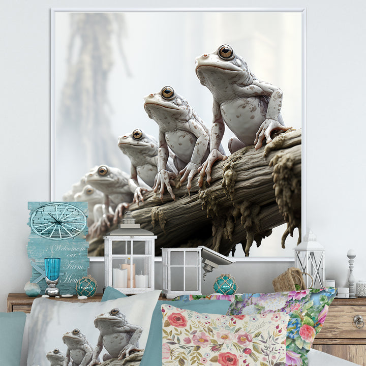 Minimalism Frog Family Harmony - Frog Wall Decor