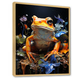 Orange Frog On Glass Effect - Frog Home Decor Art