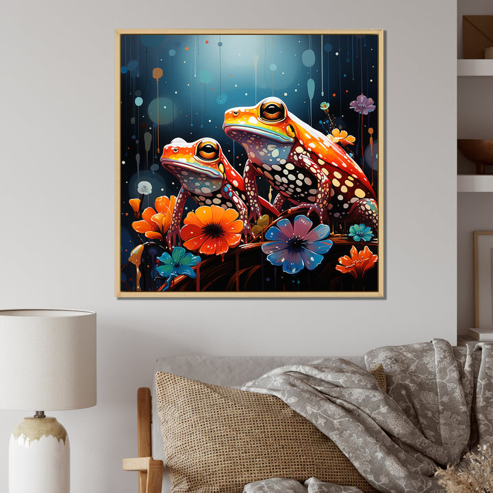 Couple Toads At The Night - Frog Wall Decor