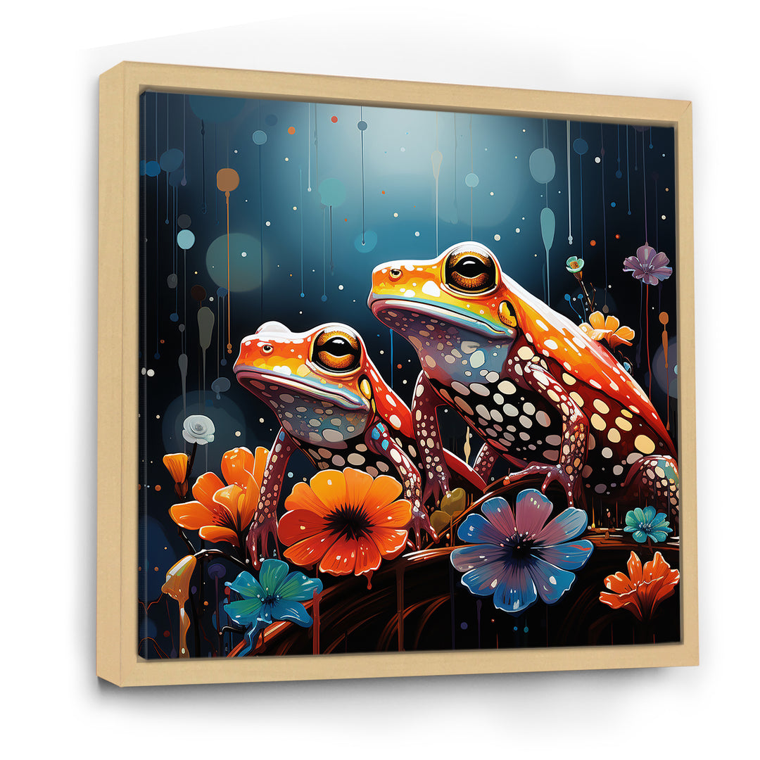 Couple Toads At The Night - Frog Wall Decor